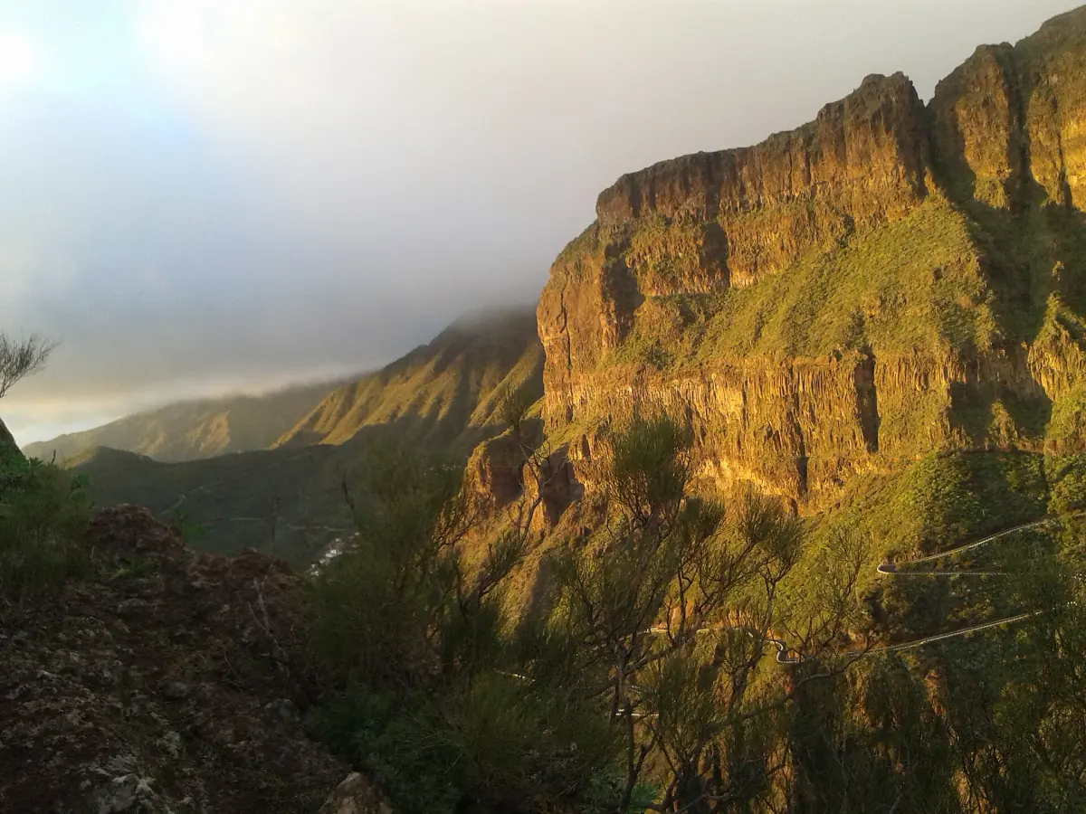 Die Masca-Schlucht im Licht des späten Nachmittags