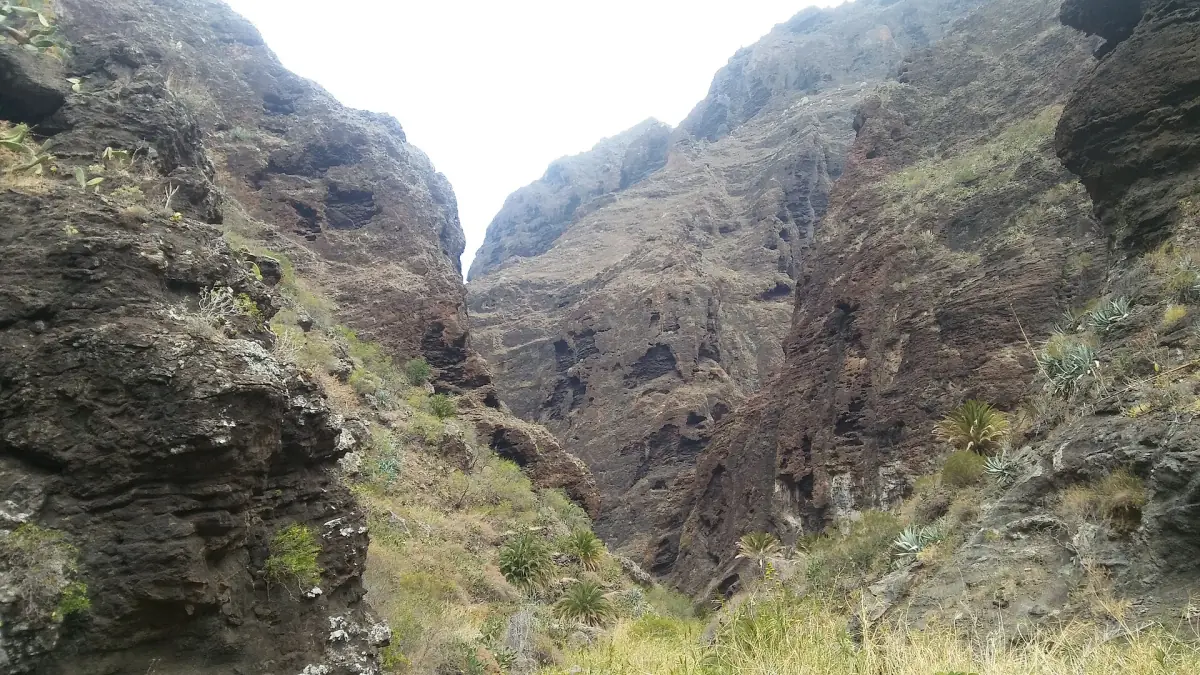 Die steilen Wände des Barranco de Masca